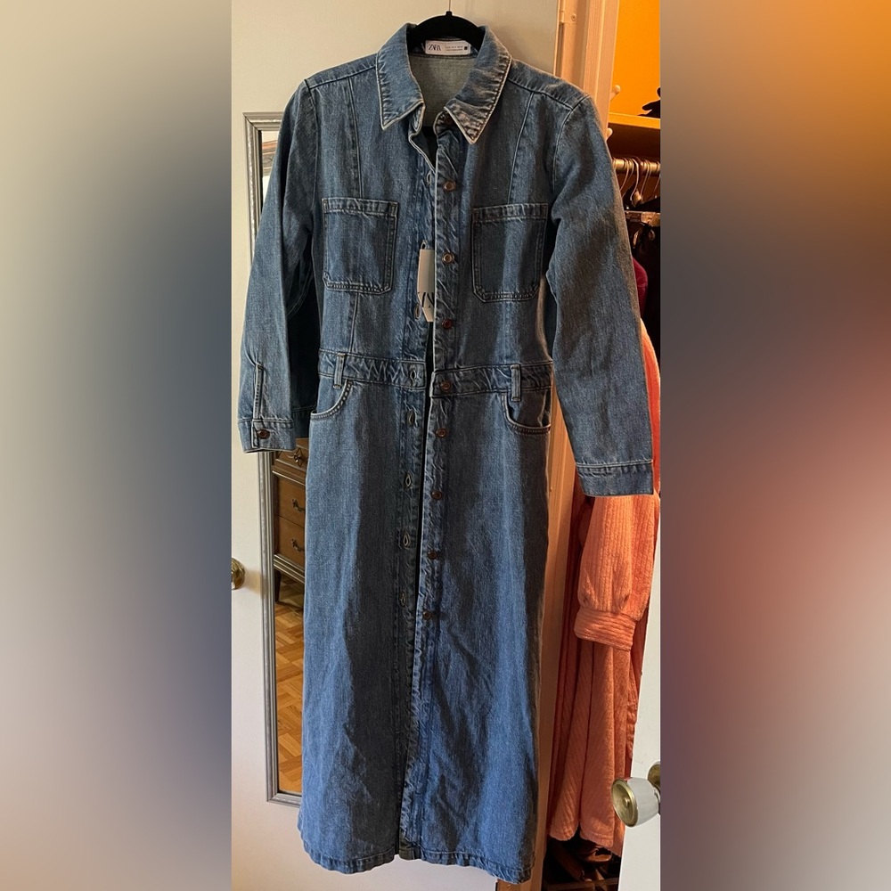 Zara Denim Jumpsuit Romper